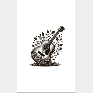 Nature guitar Posters and Art